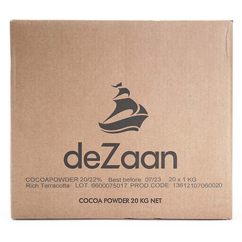 Wholesale Dezaan Rich Terracotta 21% Dutched Cocoa Powder 1kg- Bulk