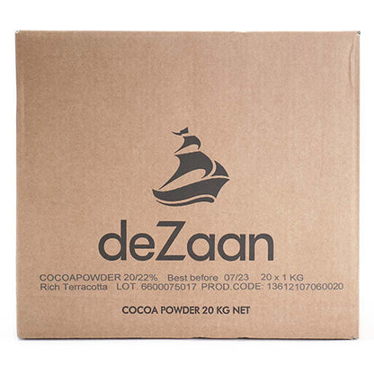 Wholesale Dezaan Rich Terracotta 21% Dutched Cocoa Powder 1kg- Bulk