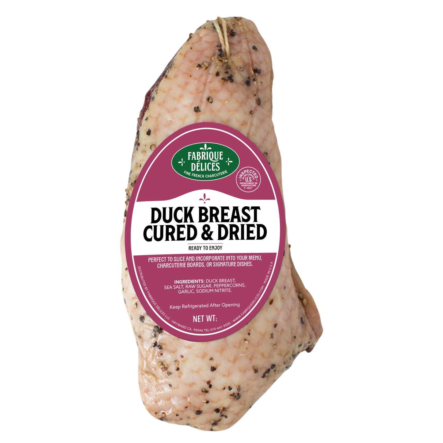 Wholesale Fabrique Delices Duck Prosciutto Split Breast .75lb- Bulk
