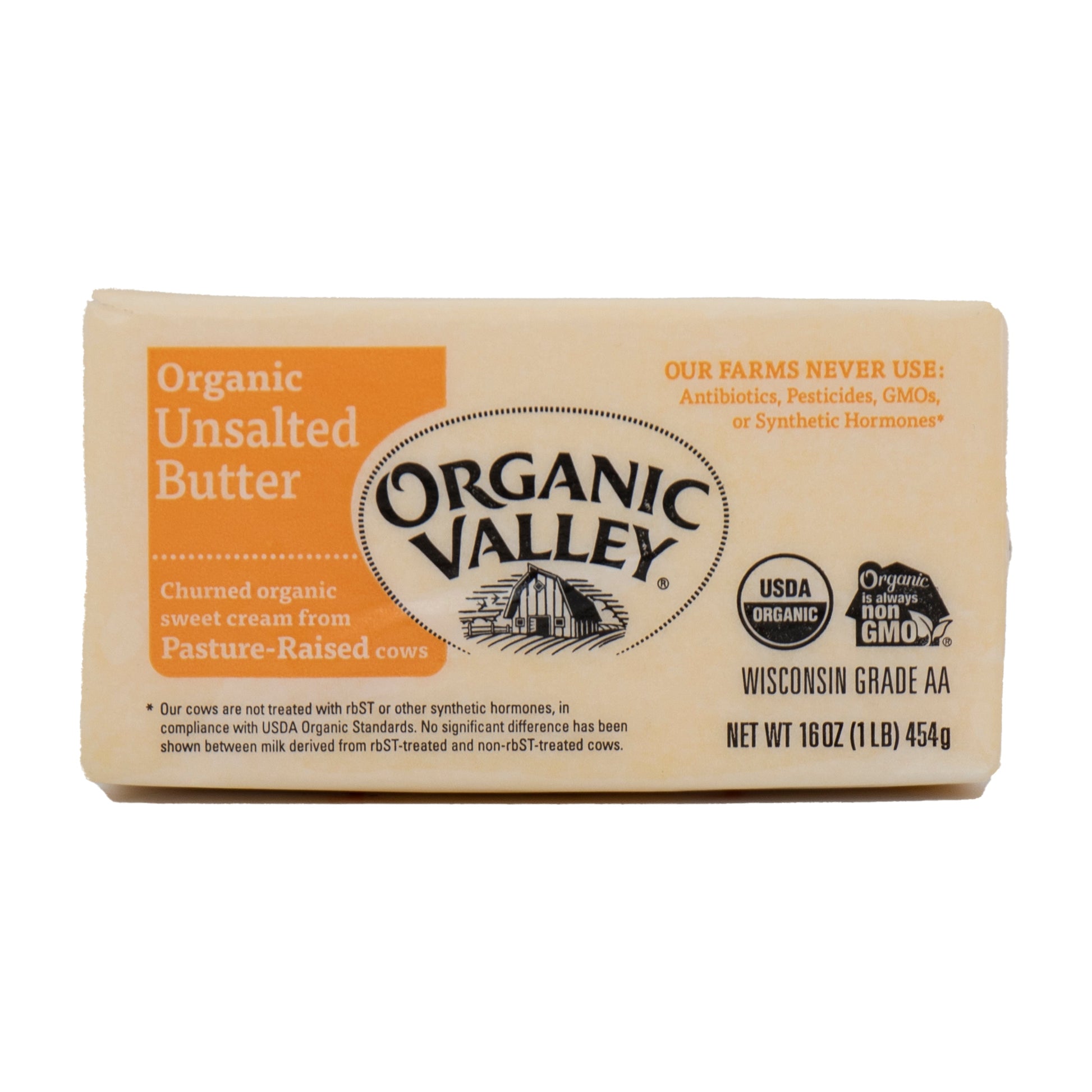 Wholesale Organic Valley 80% Unsalted Butter 1lb- Bulk
