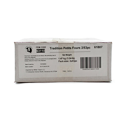Wholesale White Toque Traditional Petit Fours- Bulk