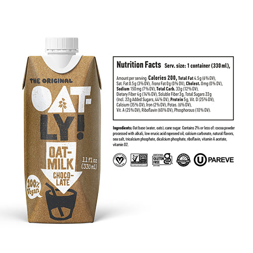 Wholesale Oatly Chocolate Oatmilk 11oz- Bulk