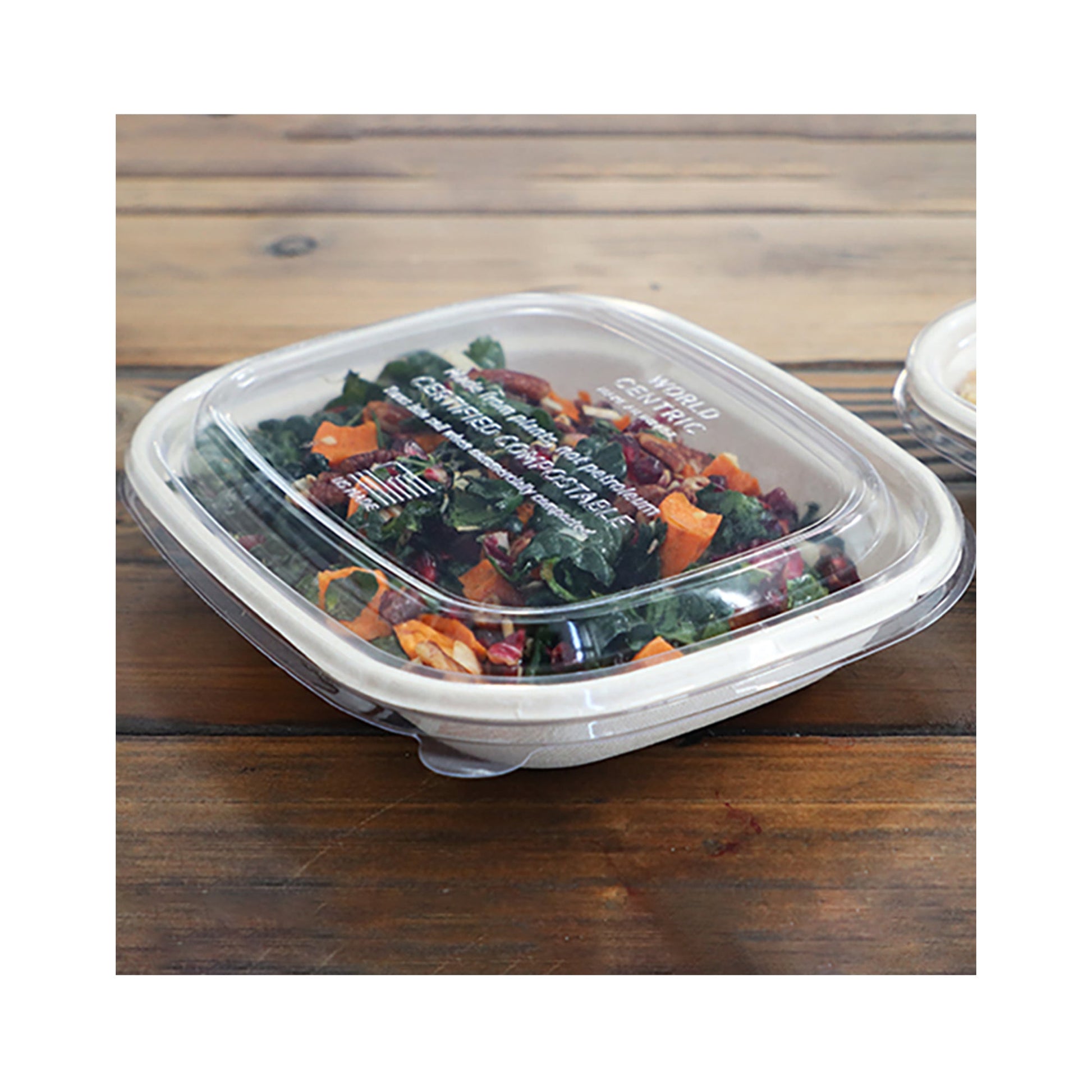 Wholesale World Centric 8.8"x6.8" Ingeo Compostable Fiber Box Lid- Bulk