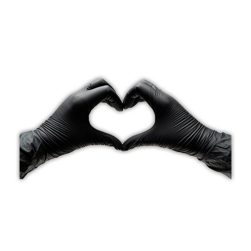 Wholesale BoxNCase Black Nitrile Gloves Medium- Bulk