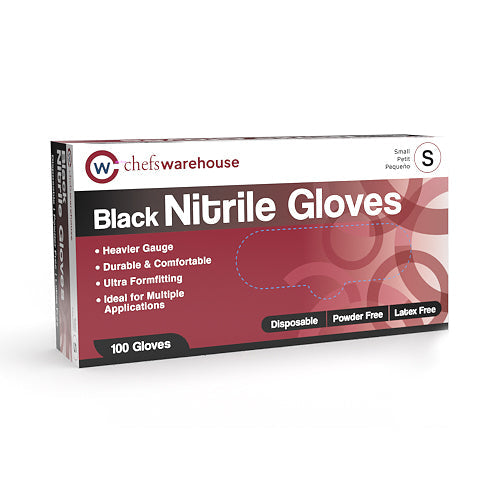 Wholesale BoxNCase Black Nitrile Gloves Large- Bulk
