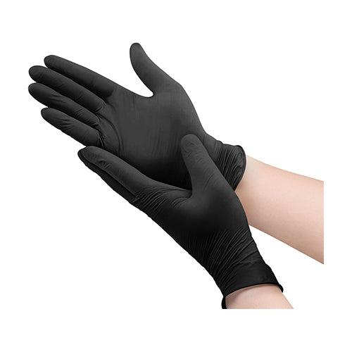Wholesale BoxNCase Black Nitrile Gloves Large- Bulk