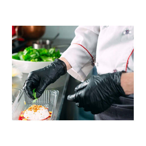 Wholesale BoxNCase Black Nitrile Gloves Large- Bulk