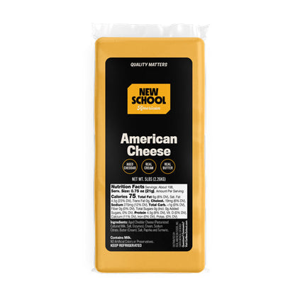 Wholesale New School American Premium American Cheese 5lb- Bulk