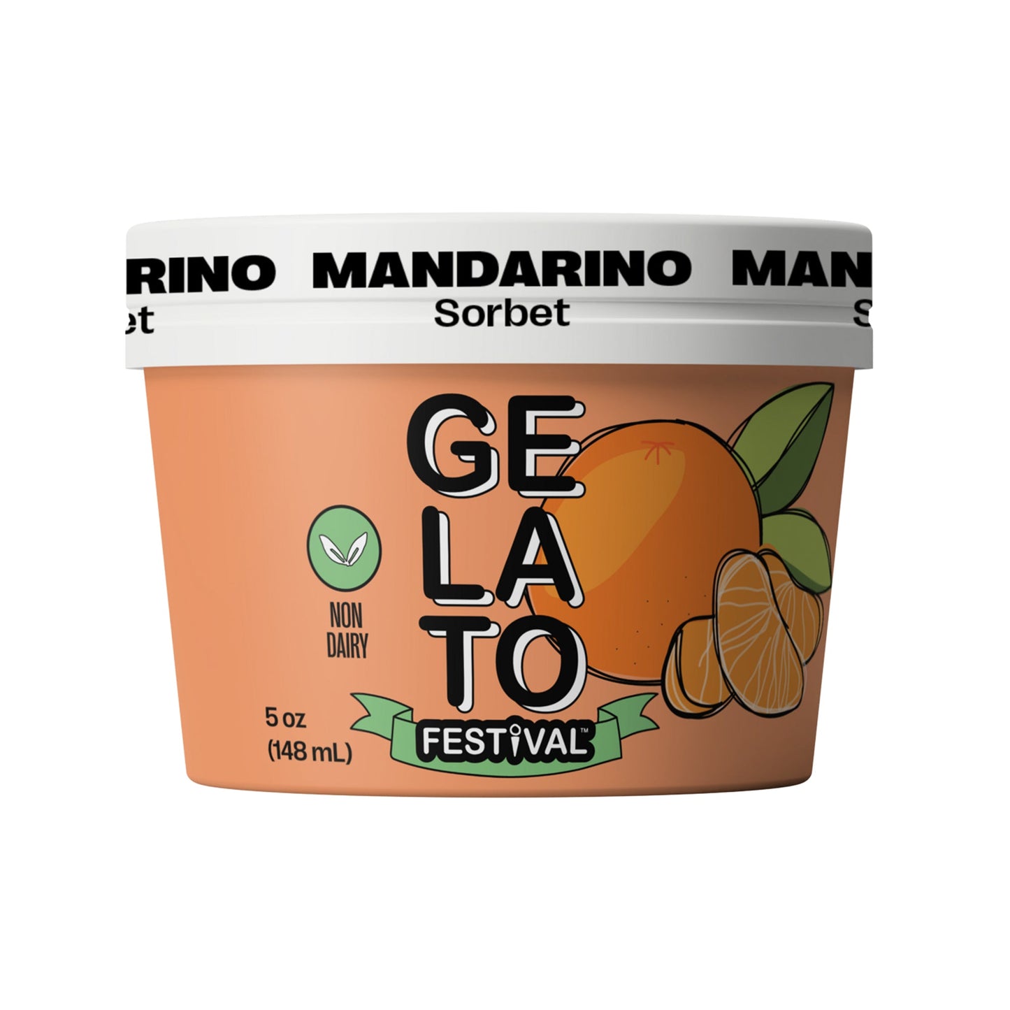 Wholesale Gelato Festival Sorbet Mandarino Gluten Free 5oz- Bulk