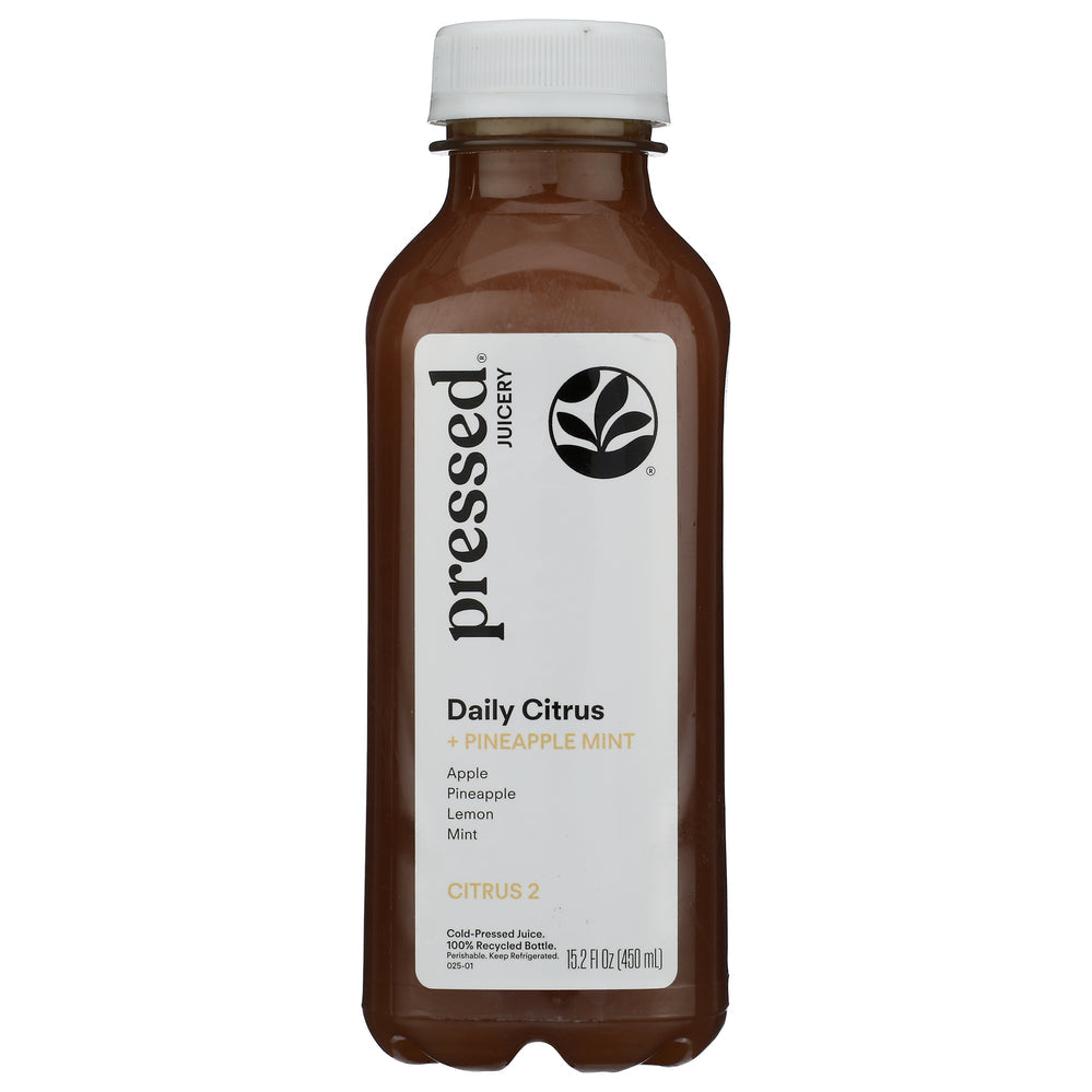 Wholesale Pressed Daily Citrus + Pineapple Mint Juice 15.2oz- Bulk