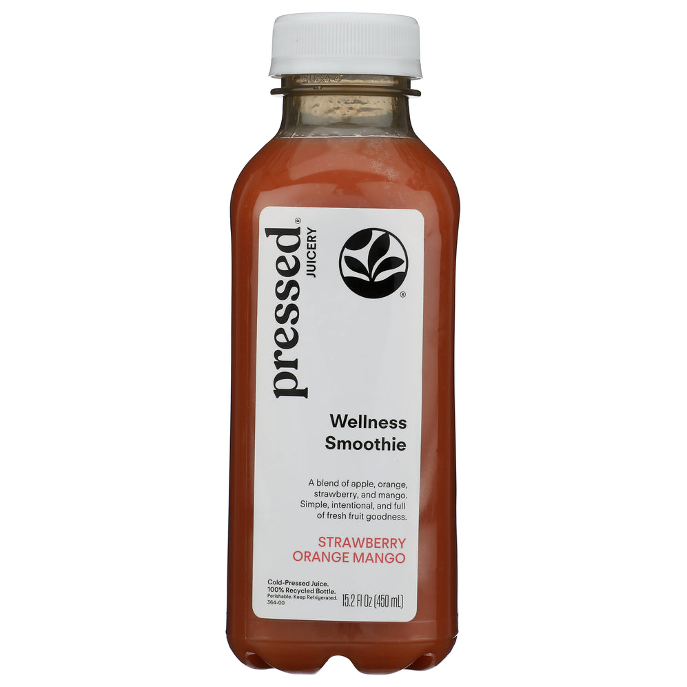 Wholesale Pressed Strawberry Orange Mango Wellness Smoothie 15.2oz- Bulk