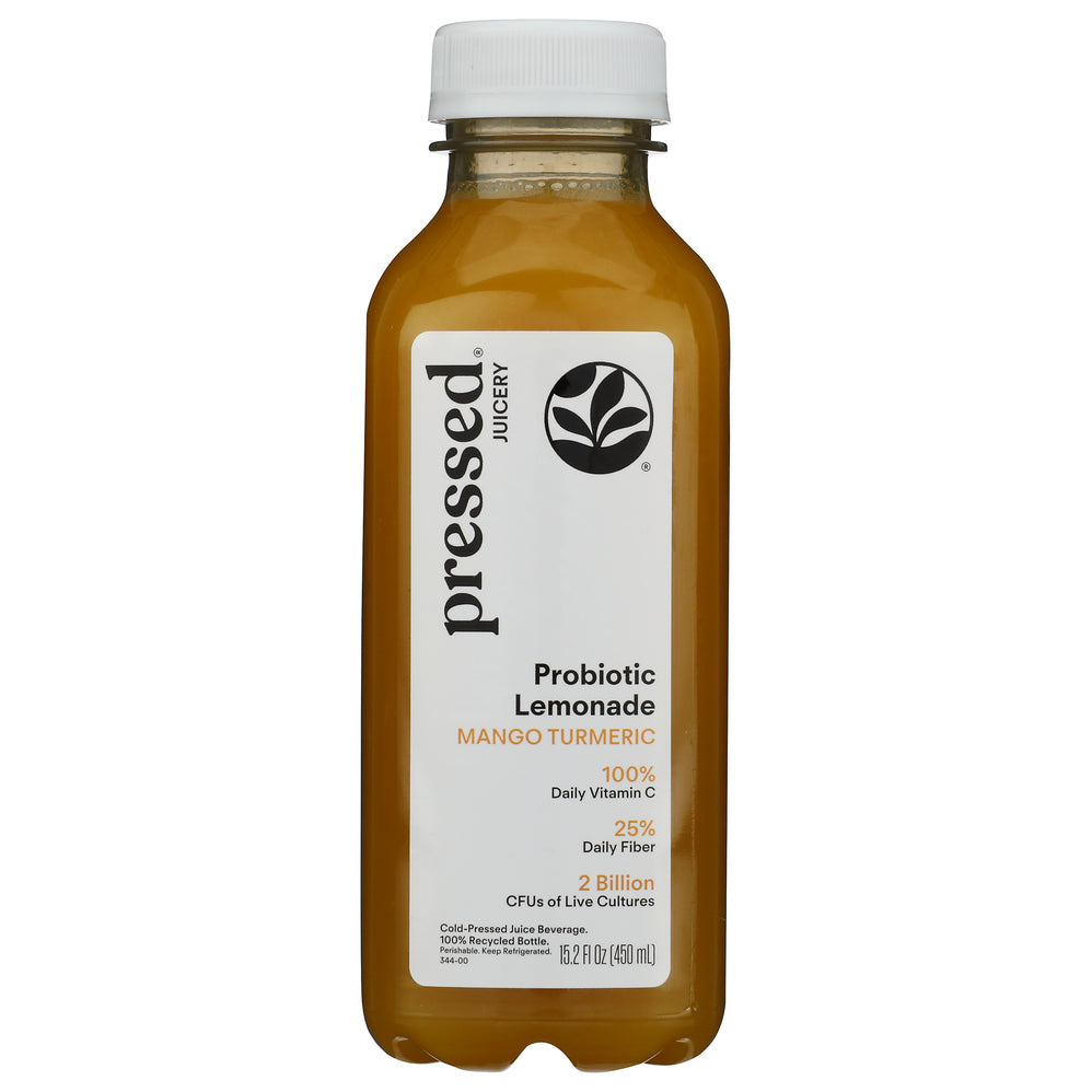 Wholesale Pressed Probiotic Mango Turmeric Lemonade 15.2oz- Bulk