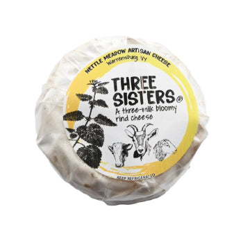 Wholesale Nettle Meadow Three Sisters Bloomy Rind Cheese 6oz- Bulk