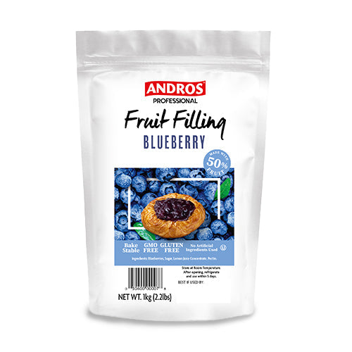 Wholesale Andros Blueberry Filling 1kg- Bulk