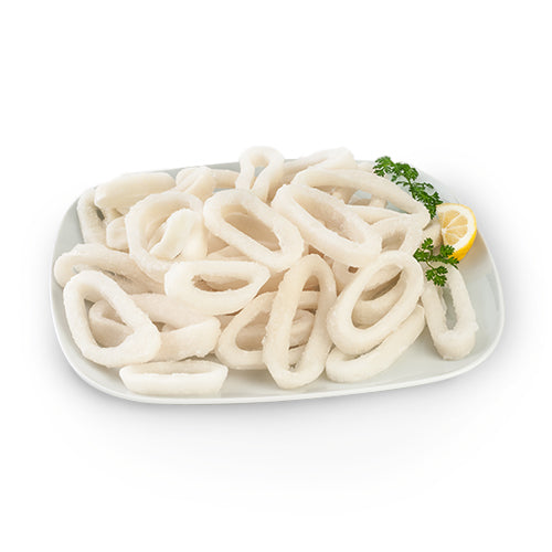 Wholesale High Tide Squid Calamari Rng High Tide Cleaned 4"-6" 2.5lb- Bulk