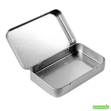 Wholesale Restaurantware RW Base 6 oz Rectangle Silver Tin Container - with Hinged Lid- Bulk