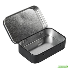 Wholesale Restaurantware RW Base 4 oz Rectangle Black Tin Container - with Hinged Lid- Bulk
