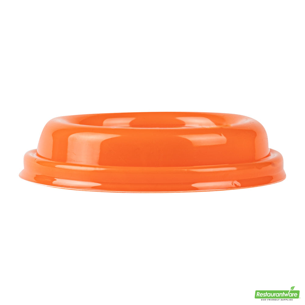 Wholesale Restaurantware Restpresso Glossy Tangerine Orange Plastic Coffee Cup Lid - Fits 8, 12, 16 and 20 oz- Bulk