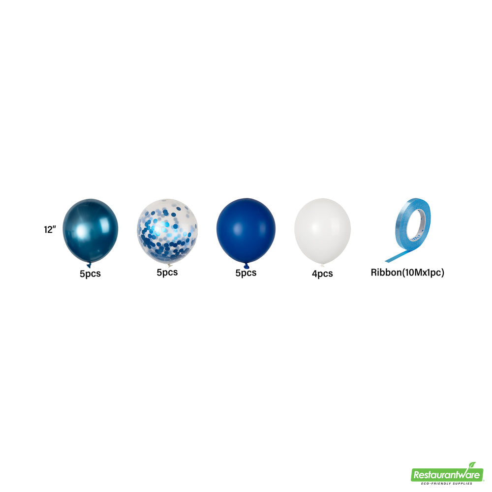 Wholesale Restaurantware Balloonify Blue Confetti Balloon Set - 20 Pieces- Bulk