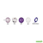 Wholesale Restaurantware Balloonify Purple Confetti Balloon Set - 20 Pieces- Bulk