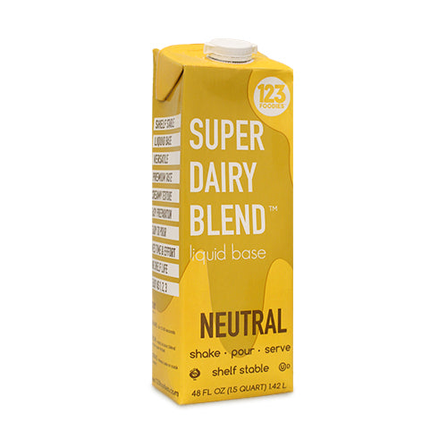 Wholesale Super Dairy Blends Ice Cream Base Neutral Shelf Stable 48oz- Bulk
