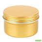 Wholesale Restaurantware RW Base 4 oz Round Gold Tin Container - with Screw Lid- Bulk