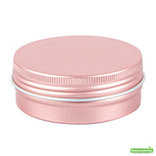 Wholesale Restaurantware 2 Oz Round Rose Gold Tin Container - with Screw Lid- Bulk
