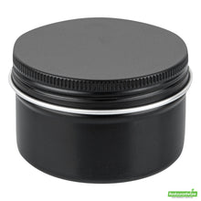 Wholesale Restaurantware RW Base 4 oz Round Black Tin Container - with Screw Lid- Bulk