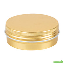 Wholesale Restaurantware 2 Oz Round Gold Tin Container - with Screw Lid - 2.7" X 2.7" X 1"- Bulk