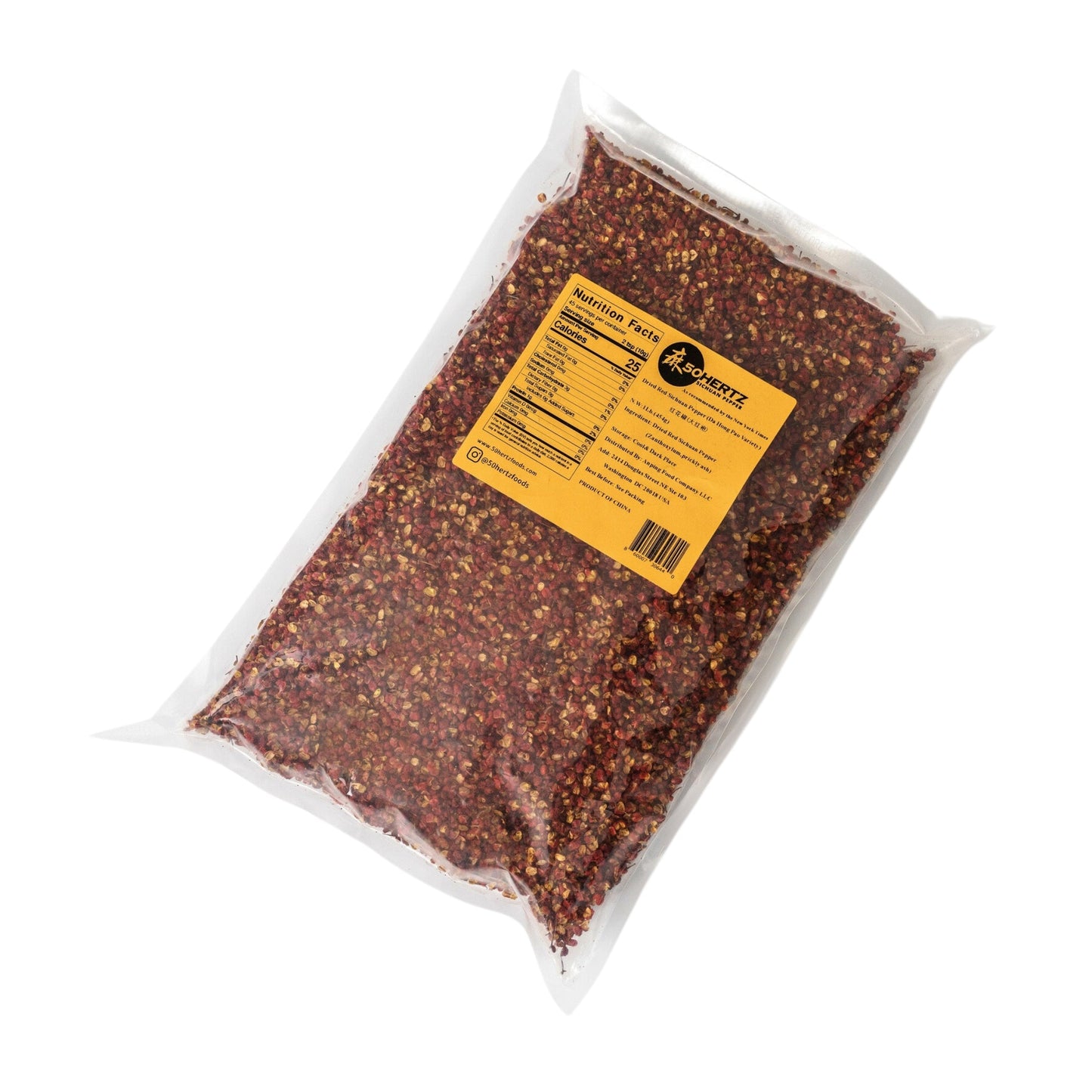 Wholesale 50Hertz Tingly Foods Red Sichuan (Szechuan) Peppercorns 16oz- Bulk