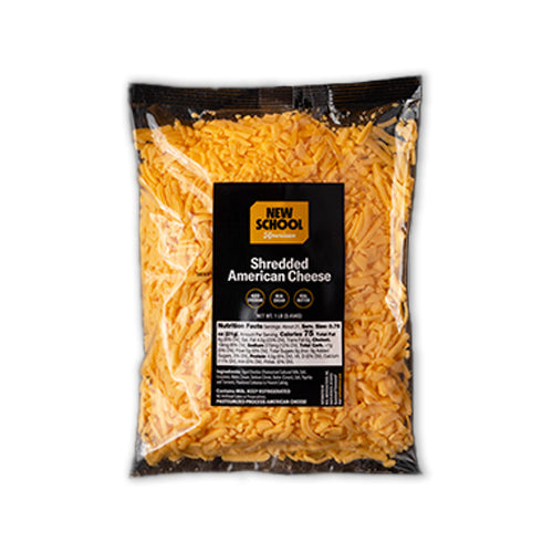 Wholesale New School American New School Shredded American Cheese 1lb- Bulk