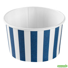 Wholesale Restaurantware 3 Oz Round Blue and White Stripe Paper To Go Cup- Bulk