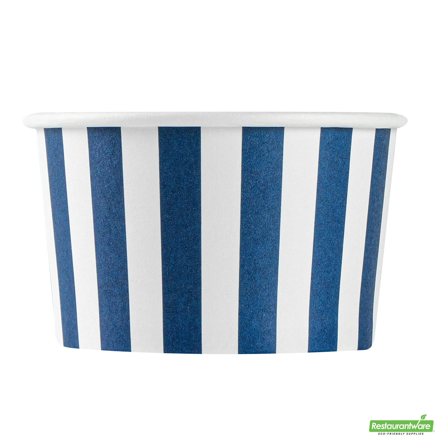 Wholesale Restaurantware 3 Oz Round Blue and White Stripe Paper To Go Cup- Bulk