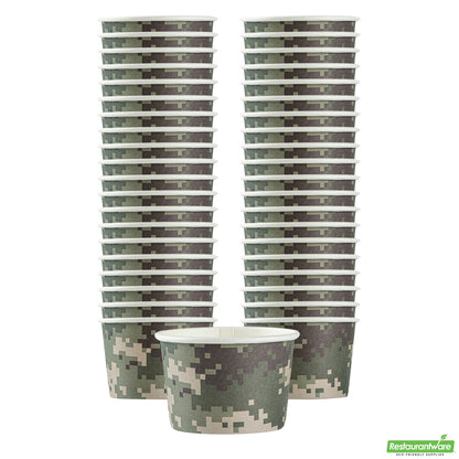 Wholesale Restaurantware 4 Oz Round Camouflage Paper To Go Cup- Bulk
