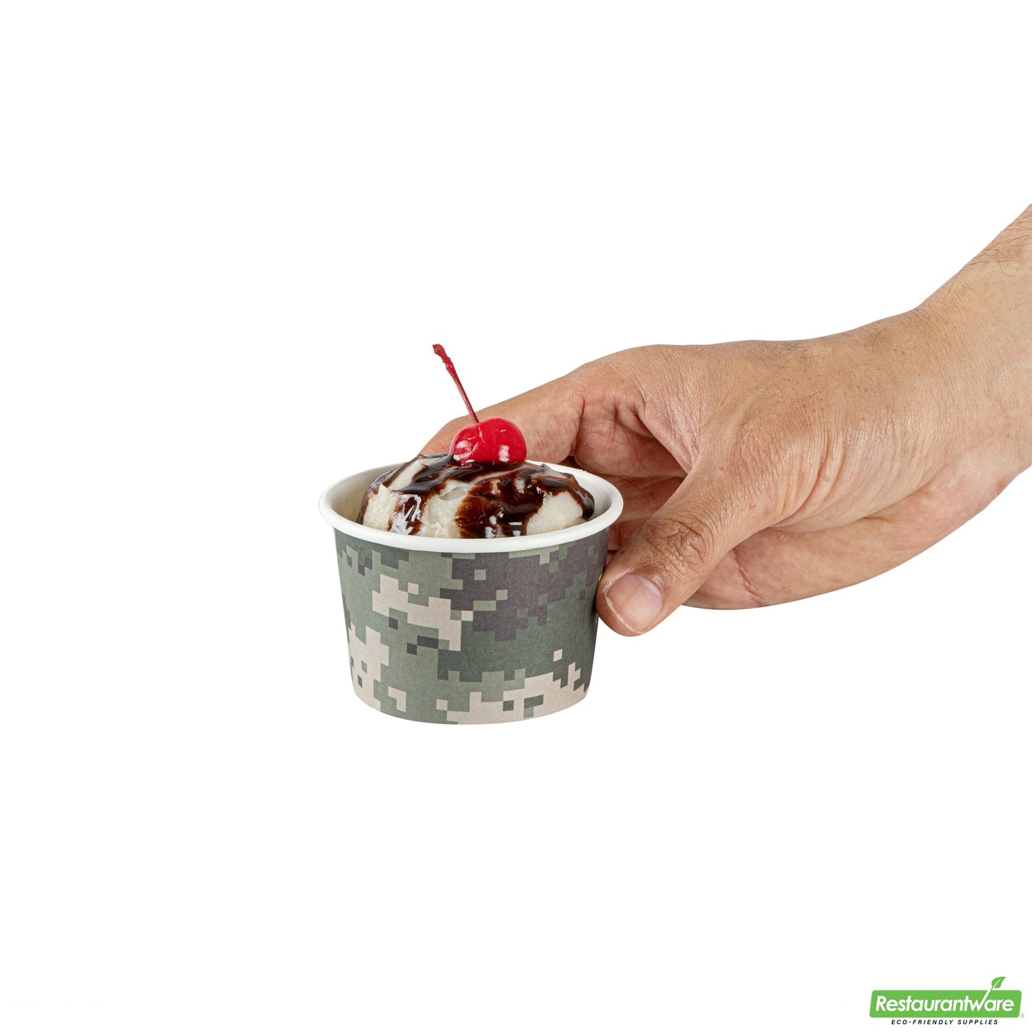 Wholesale Restaurantware 4 Oz Round Camouflage Paper To Go Cup- Bulk