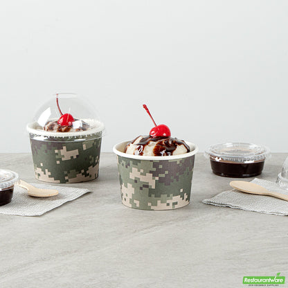 Wholesale Restaurantware 4 Oz Round Camouflage Paper To Go Cup- Bulk