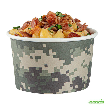 Wholesale Restaurantware 5 Oz Round Camouflage Paper To Go Cup- Bulk