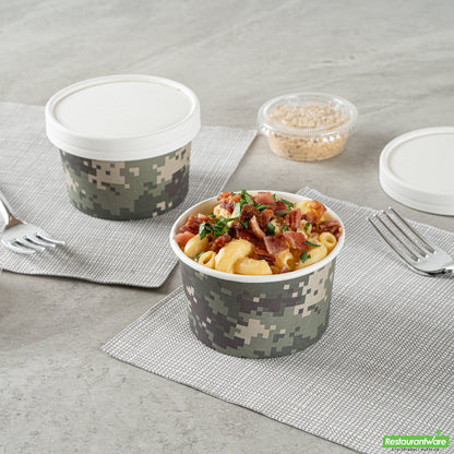 Wholesale Restaurantware 5 Oz Round Camouflage Paper To Go Cup- Bulk