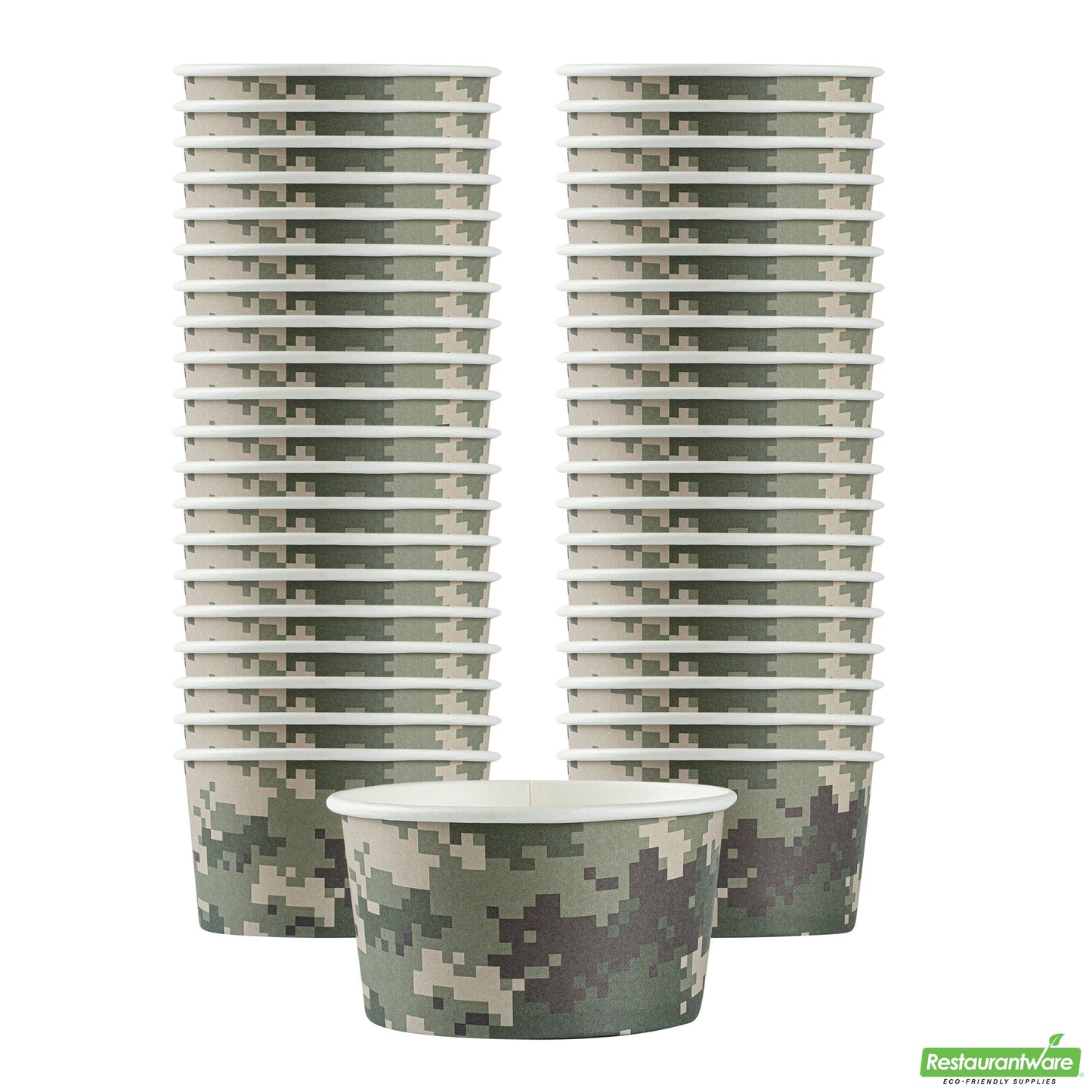 Wholesale Restaurantware 8 Oz Round Camouflage Paper To Go Cup- Bulk