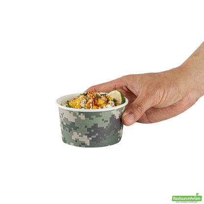 Wholesale Restaurantware 8 Oz Round Camouflage Paper To Go Cup- Bulk