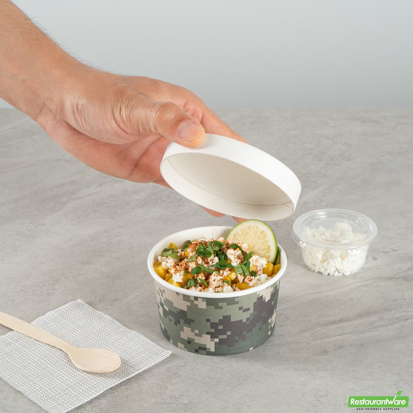 Wholesale Restaurantware 8 Oz Round Camouflage Paper To Go Cup- Bulk