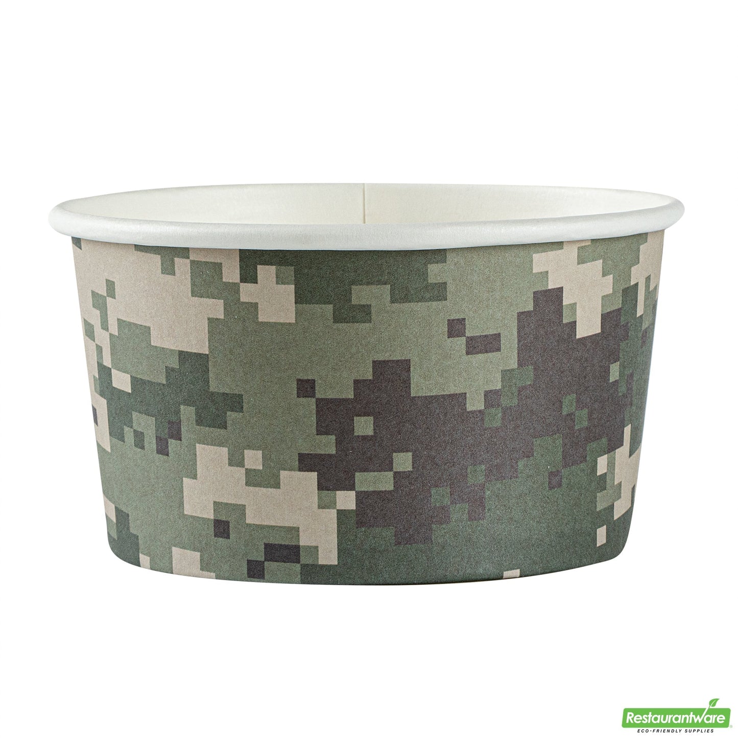 Wholesale Restaurantware 8 Oz Round Camouflage Paper To Go Cup- Bulk