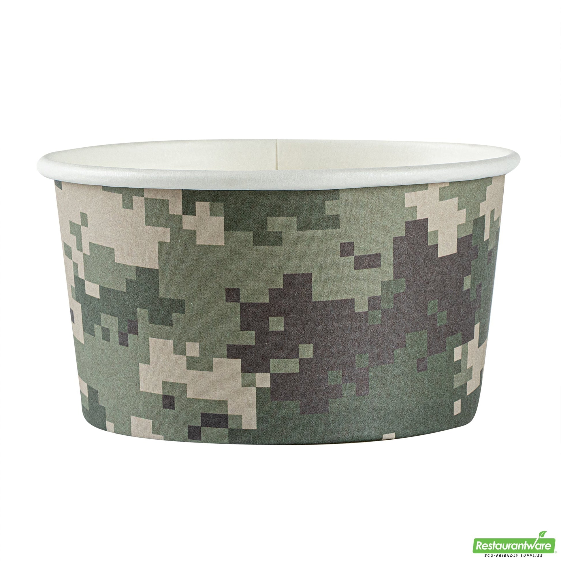 Wholesale Restaurantware 8 Oz Round Camouflage Paper To Go Cup- Bulk