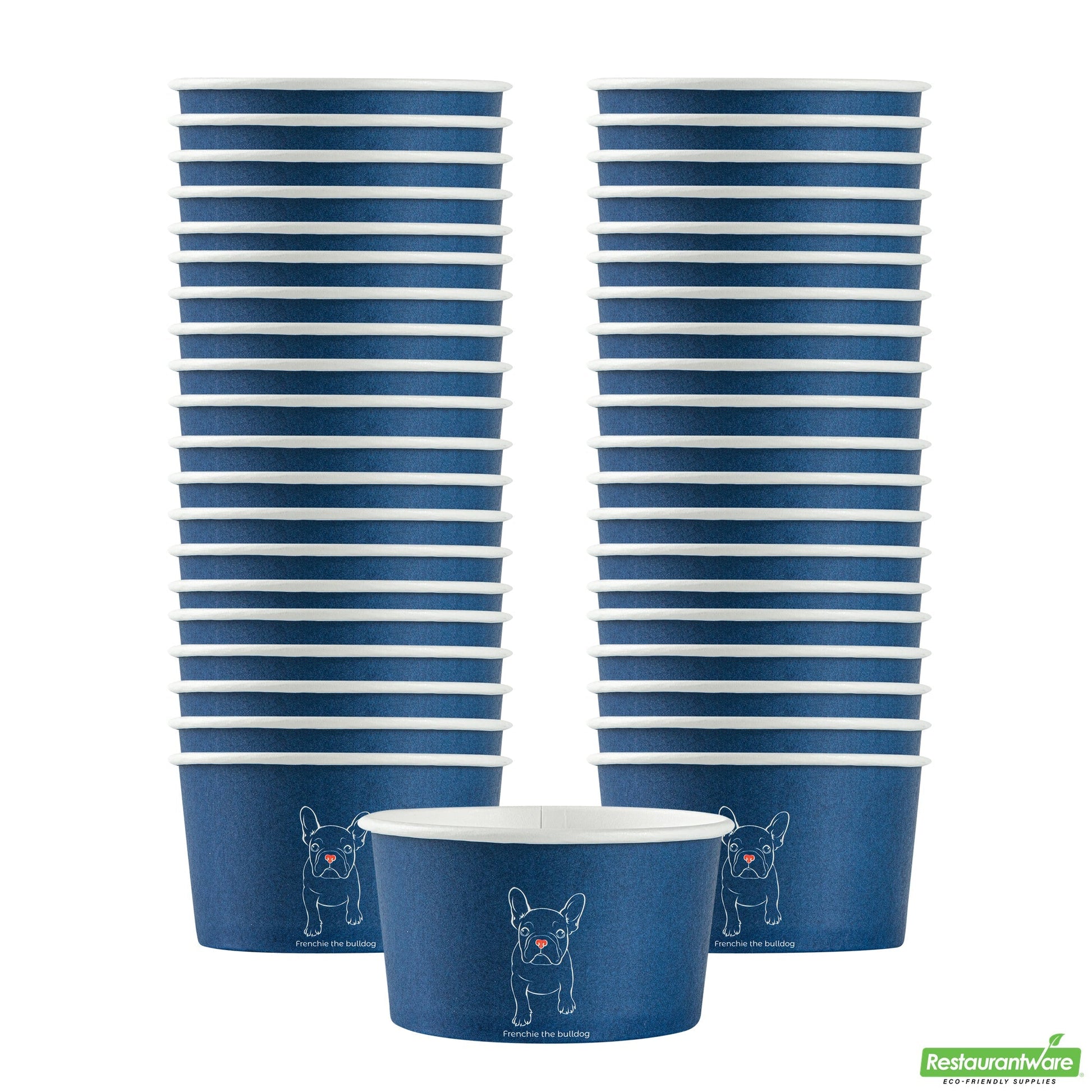 Wholesale Restaurantware 8 Oz Round Frenchie Paper to Go Cup - 3.7" X 3.7" X 2.2"- Bulk
