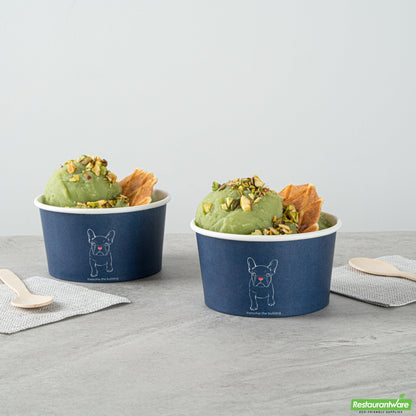 Wholesale Restaurantware 8 Oz Round Frenchie Paper to Go Cup - 3.7" X 3.7" X 2.2"- Bulk
