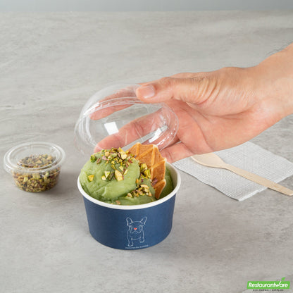 Wholesale Restaurantware 8 Oz Round Frenchie Paper to Go Cup - 3.7" X 3.7" X 2.2"- Bulk