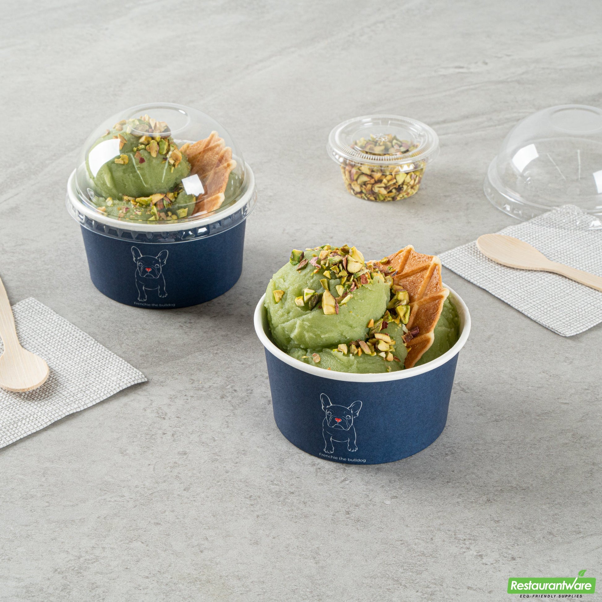 Wholesale Restaurantware 8 Oz Round Frenchie Paper to Go Cup - 3.7" X 3.7" X 2.2"- Bulk