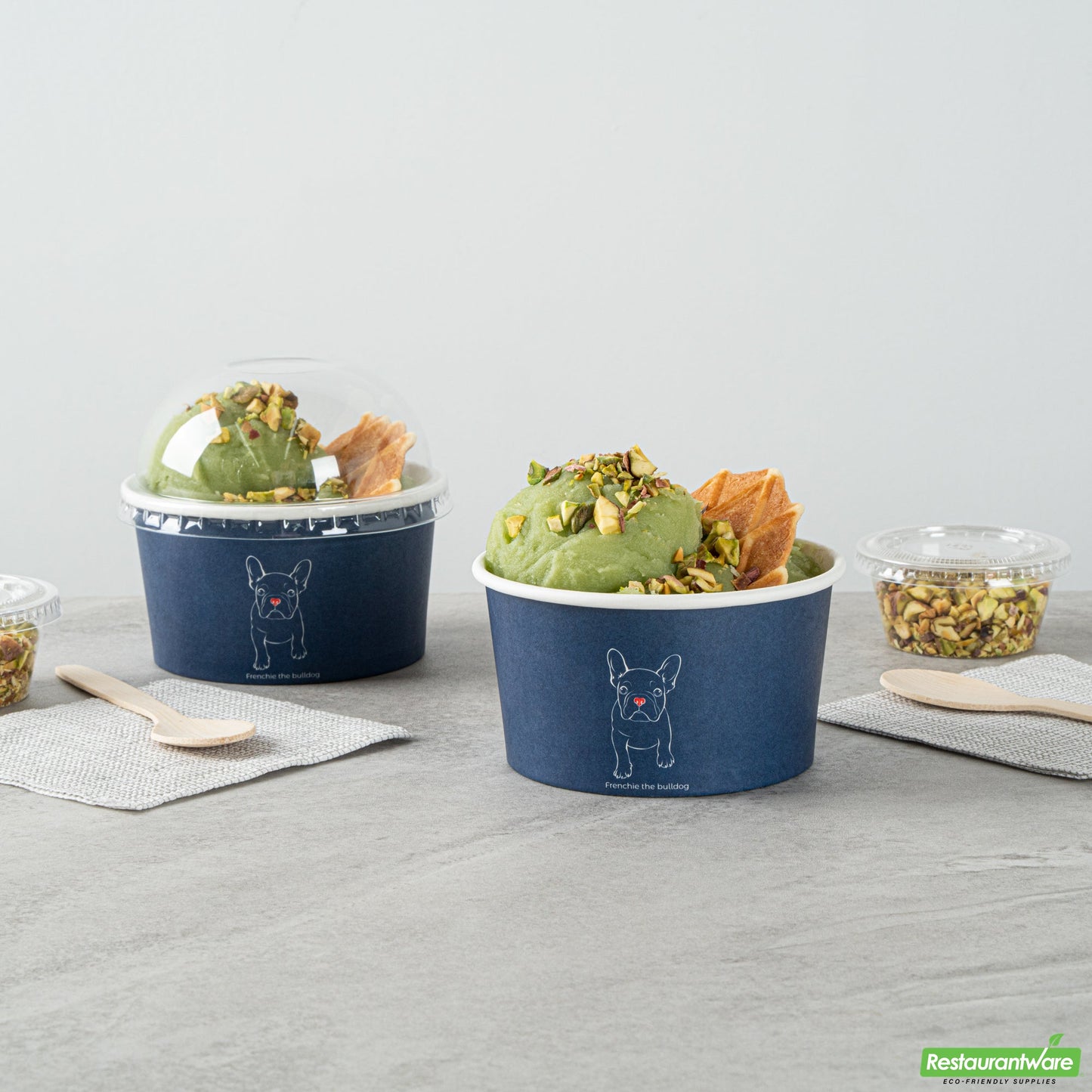 Wholesale Restaurantware 8 Oz Round Frenchie Paper to Go Cup - 3.7" X 3.7" X 2.2"- Bulk