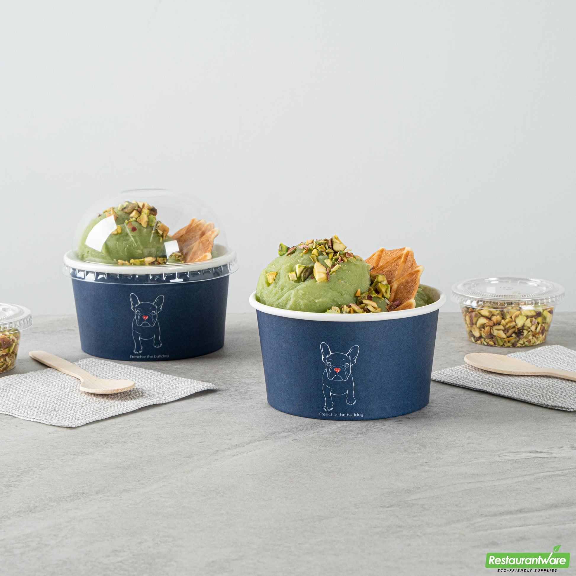 Wholesale Restaurantware 8 Oz Round Frenchie Paper to Go Cup - 3.7" X 3.7" X 2.2"- Bulk