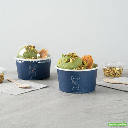 Wholesale Restaurantware 8 Oz Round Frenchie Paper to Go Cup - 3.7" X 3.7" X 2.2"- Bulk